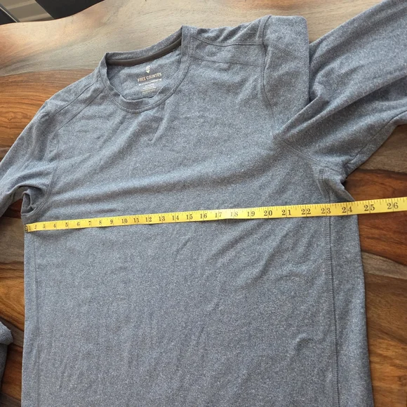 Free Country Men's Blue Long Sleeve Shirt xl Micro Tech Cozy Soft Warm - Picture 7 of 8